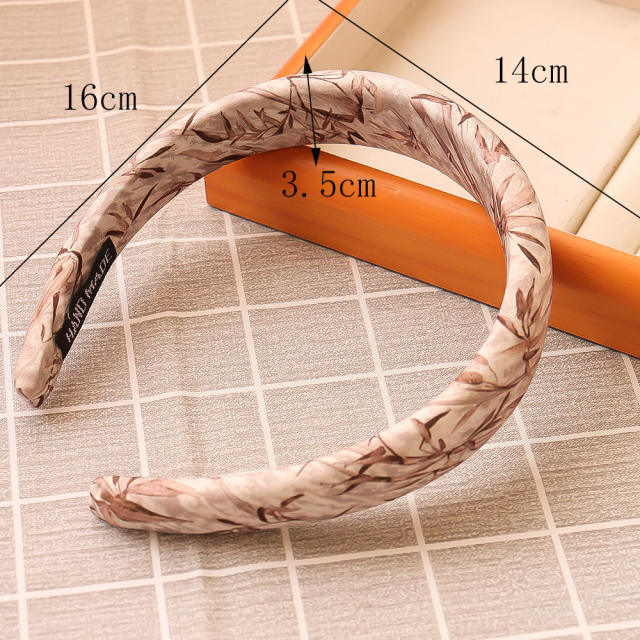 Chinese painting bamboo pattern padded headband