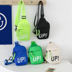 Fashionable Up letter sport style sling bag for kids