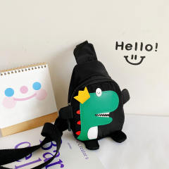 Cartoon dinosaur pattern colorful sling bag for kids