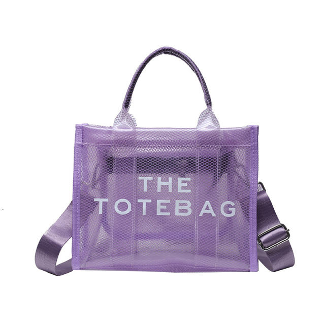 Summer candy color PVC waterproof handbag tote bag