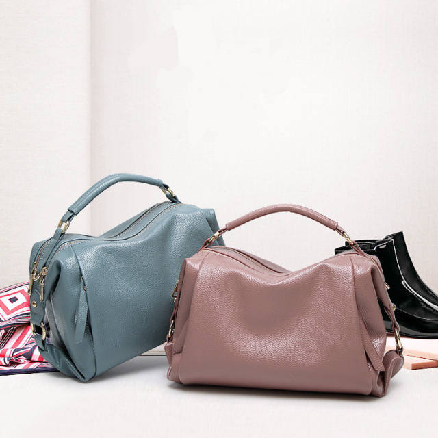 Korean fashion colorful PU leather women handbag