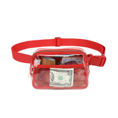 Summer waterproof colorful nylon clear bag clear belt bag for sport
