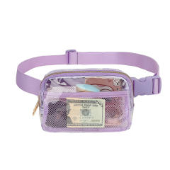 Summer waterproof colorful nylon clear bag clear belt bag for sport