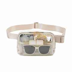 Summer waterproof colorful nylon clear bag clear belt bag for sport