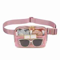 Summer waterproof colorful nylon clear bag clear belt bag for sport