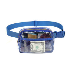 Summer waterproof colorful nylon clear bag clear belt bag for sport