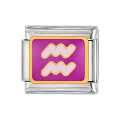 DIY italian bracelet charm enamel zodiac theme bracelet charm stainless steel charm 1pcs pricr