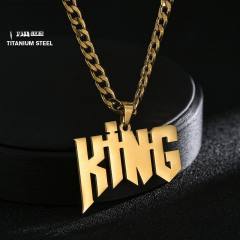 Hiphop custom name stainless steel chain necklace for men