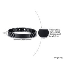 Punk trend engrave letter stainless steel bracelet for men father's day gift