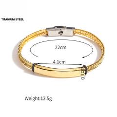 Personality hot sale cable line stainless steel bracelet engrave letter bracelet for men