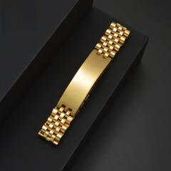 Punk trend engrave letter stainless steel bracelet for men father's day gift