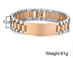 Punk trend engrave letter stainless steel bracelet for men father's day gift