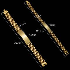 Punk trend engrave letter stainless steel bracelet for men father's day gift