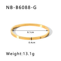 Hot sale gold silver color stainless steel diamond bangle bracelet collection