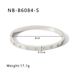 Hot sale gold silver color stainless steel diamond bangle bracelet collection