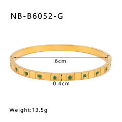 Hot sale gold silver color stainless steel diamond bangle bracelet collection