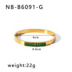 Hot sale gold silver color stainless steel diamond bangle bracelet collection