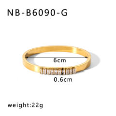 Hot sale gold silver color stainless steel diamond bangle bracelet collection