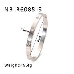 Hot sale gold silver color stainless steel diamond bangle bracelet collection