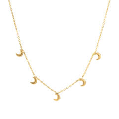Dainty easy match tiny element easy match basic stainless steel choker necklace