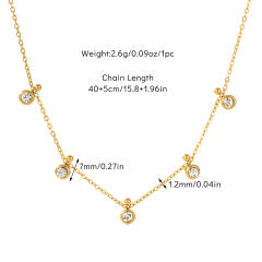 Dainty easy match tiny element easy match basic stainless steel choker necklace