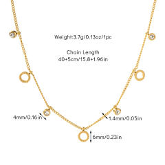 Dainty easy match tiny element easy match basic stainless steel choker necklace