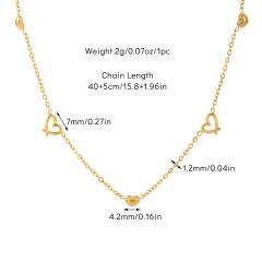 Creative easy match tiny heart stainless steel choker necklace dainty necklace