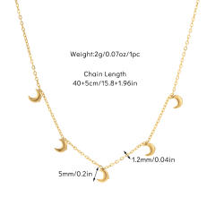 Dainty easy match tiny element easy match basic stainless steel choker necklace