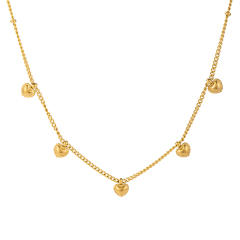 Creative easy match tiny heart stainless steel choker necklace dainty necklace