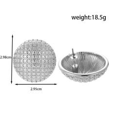Silver color triangle button design stainless steel studs earrings collection