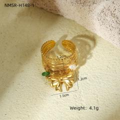 Vintage natural stone stainless steel finger rings collection