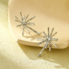 18KG elegant firework stainless steel studs earrings