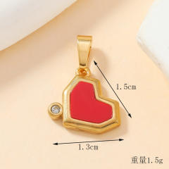 DIY accessory stainless steel star heart charm pendant without chain