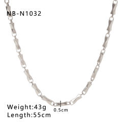 Punk trend mix color stainless steel cuban link chain necklace for men women