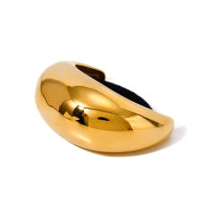 Chunky gold silver color stainless steel hair ties for thick hair