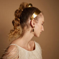 Chunky gold silver color stainless steel hair ties for thick hair