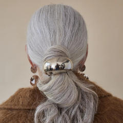 Chunky gold silver color stainless steel hair ties for thick hair