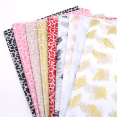 Unique leopard grain leaf design tissue paper gift wrap paper