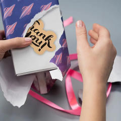 50pcs 2.1inch *3.5 inch kraft paper thank you card gift card