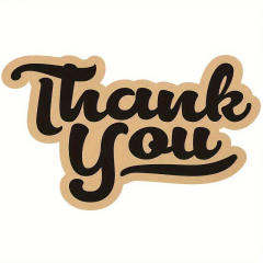 50pcs 2.1inch *3.5 inch kraft paper thank you card gift card