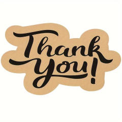 50pcs 2.1inch *3.5 inch kraft paper thank you card gift card