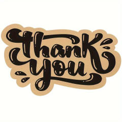 50pcs 2.1inch *3.5 inch kraft paper thank you card gift card