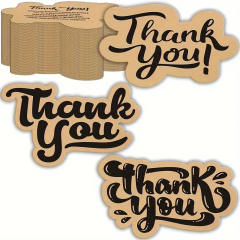 50pcs 2.1inch *3.5 inch kraft paper thank you card gift card