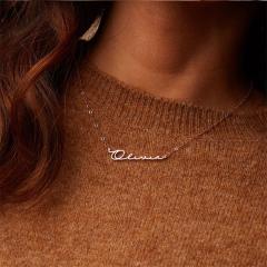 Dainty custom name stainless steel necklace