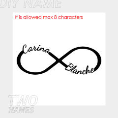 DIY custom name infinity symbol stainless steel necklace