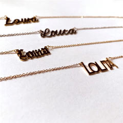Dainty custom name stainless steel necklace