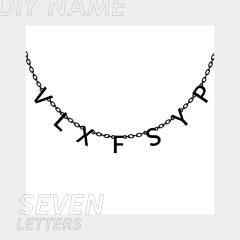 14KG dainty custom name letter stainless steel necklace
