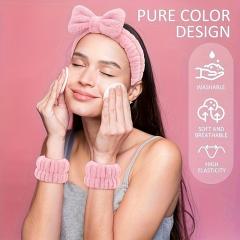 16pcs set plain color makeup headband hair claw clips hair ties set