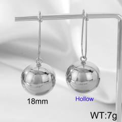 Chunky hollow out semicircle stainless steel dangle earrings
