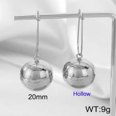 Chunky hollow out semicircle stainless steel dangle earrings